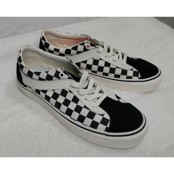 VANS Bold NI Checkerboard Black/True White Skate Shoes M 7, W 8.5 vn0a3wlpr6r - Picture 6 of 9